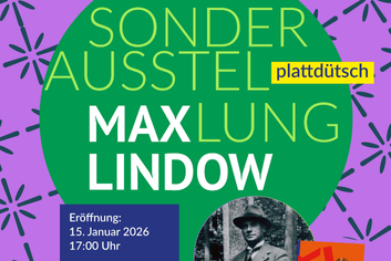 Plakat Kopf Sonderausstellung Max Lindow